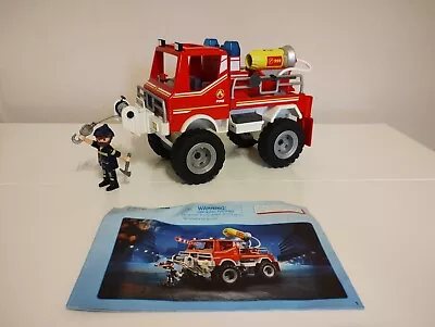 Buy Playmobil 9466 City Action Fire Truck Lights Sounds Accessories Mercedes Unimog • 24.99£
