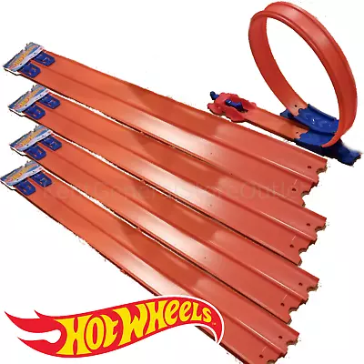Buy Hot Wheels Track Lot Of 4 Sets Of 24  Straight Tracks, 1 Loop Builder & Launcher • 22.69£