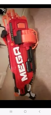 Buy NERF MEGA Red Mastodon N Strike Blaster Good Used Condition  • 25£