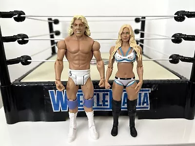 Buy WWE Ric Flair & Charlotte Wrestling Figures Bundle Mattel Basic COMBINED P&P • 6.99£