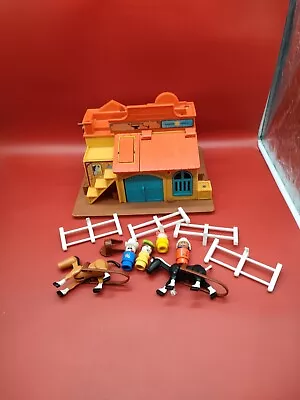 Buy VINTAGE FISHER PRICE WESTERN TOWN With Horse &Figures Early 1980's • 19.99£