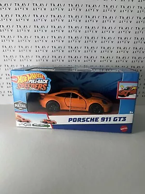 Buy Hot Wheels Pull Back Speeders PORSCHE 911 GT3 Orange 1:43 (NEW) • 15.69£