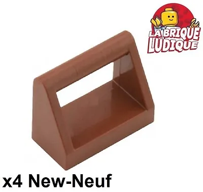 Buy Lego 4x Tile Modified 1x2 Folder Handle Brown/Reddish Brown 2432 New • 1.61£