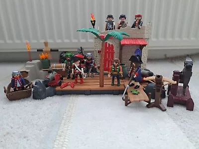 Buy Playmobil Pirates Bundle - Pirate Island, Figures, Row Boat, Cannons, Weapons • 25£