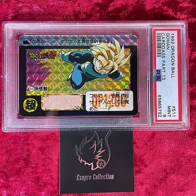 Buy PSA 9 1992 Super Saiyan Gohan Prism Holo Bandai Carddass Dragon Ball Z Japanese • 157.08£