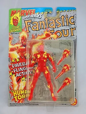 Buy Marvel Super Heroes Action Figures 1992 Human Torch Fantastic Four ToyBiz MOC • 20£