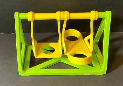 Buy VTG Replacement Piece For Fisher Price Swing Set Green Structure Yellow Seats • 7.58£