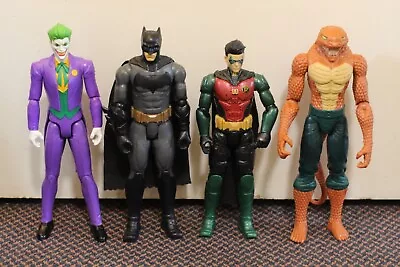 Buy DC 12 Inch Action Figures Bundle X4 Joker, Batman & Robin - By Mattel • 9.99£