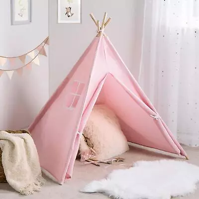 Buy Teepee Play Tent Kids Foldable Sleepover Indoor Childrens Storage Wigwam House • 17.99£