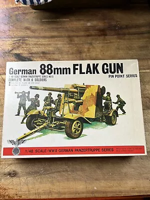 Buy Unassembled Bandai Banzai Model Kit RARE German 88mm Flak Gun, Pin-Point 1:48 15 • 2.20£