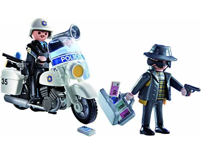 Buy Playmobil Police Motorbike Two Set Bundle - 5891 + 5185 • 10£