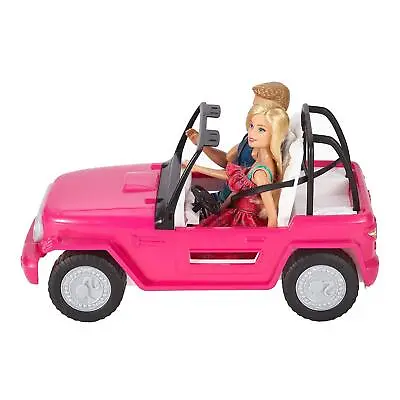 Buy Barbie CJD12 Beach Cruiser With Barbie And Ken Dolls [Box Damaged] • 34.99£