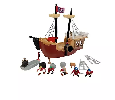 Buy Vintage Fisher Price Adventures Pirate Ship & Small Boat Playset Minifigures • 9.99£