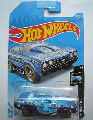 Buy Hot Wheels (Blue) '69 Chevelle X-Racers 1/5 (Long Card) 77/250 GTB29 • 2.65£