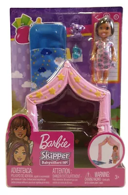 Buy Barbie FXG97 Skipper Babysitters Play Set With Toddler Doll, Tent, Sleeping Bag • 17.23£