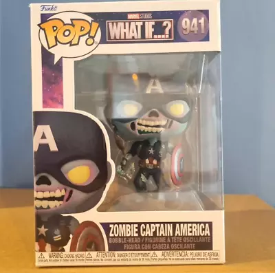 Buy Funko Pop! Marvel Studios What If...? Zombie Captain America Pop! #941 • 10£