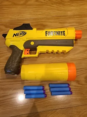 Buy Fortnite Nerf Gun SP-L With Yellow Silencer + 6 Nerf Darts  • 7£