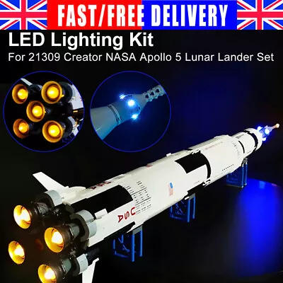Buy LED Light Lighting Kit For Lego 21309 Ideas NASA Apollo Saturn V Blocks Model UK • 21.49£