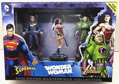Buy Eaglemoss Masterpiece Collection Figures Superman Wonder Woman Lex Luthor Mib 01 • 19.99£