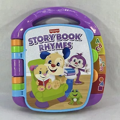 Buy Fisher Price Storybook Rhymes Learning Toy With Lights & Music Purple Book • 7.90£