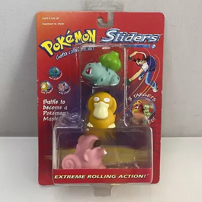 Buy Pokemon Sliders Hasbro Psyduck Bulbasaur Clefairy 3 Pack Figures Rare In UK NEW • 19.99£