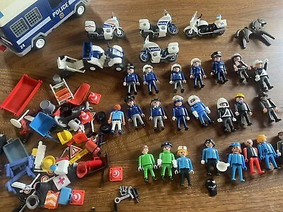 Buy Playmobil Job Lot Toy Bundle - Police - Fire - Figures - Vehicles Bikes Truck • 14.99£