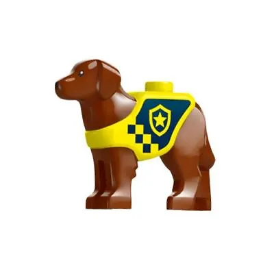 Buy LEGO Animal City Police Labrador Rescue Dog Minifigure In Vest From 60419 • 4.45£