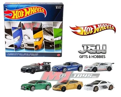 Buy Hot Wheels European Themed 6x Premium Toy Cars Multi Gift Pack 1.64 Scale 9C9C • 14.99£