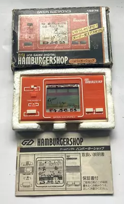 Buy Vintage 1982 RARE GD BANDAI - HAMBURGER SHOP - LCD GAME (Very Good Condition) • 55£