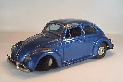 Buy Bandai Japan Sheet Metal Volkswagen VW Beetle Beetle Blue Engine Visible L. 20cm #2419 • 154.19£