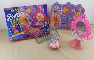 Buy Barbie Mattel Accessories Fantasy Throne / Hairdressing Salon 1990 With Boxing • 31.69£