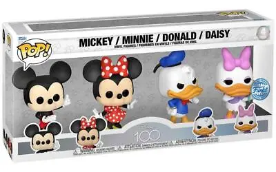 Buy Funko Pop Disney 100 | Mickey / Minnie / Donald / Daisy | 4 Pack • 29.99£
