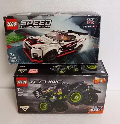 Buy Lego Technic Grave Digger 42118 / Speed Champions Nissan 76896 / Tatty Boxes     • 27£