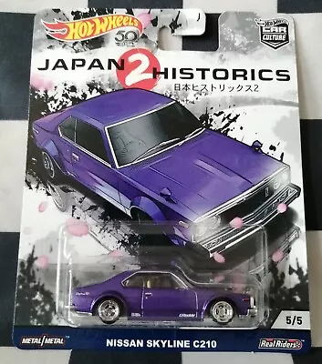 Buy Hot Wheels Car Culture Japan Historics 2 Nissan Skyline C210 #5/5 Real Riders  • 24.99£