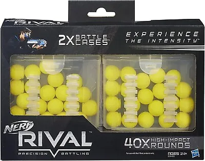 Buy Nerf Series Rival Pack Box 2 Battle Cases 40 Balls Ammo HASBRO B3483 • 19.57£