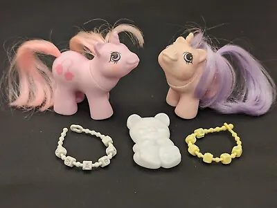 Buy ~*my Little Pony (1987) Nibbles & Dibbles Newborn Twins Accessories By Hasbro*~ • 22.50£