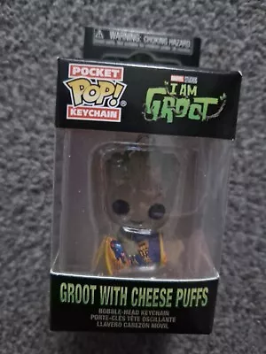 Buy Marvel I Am Groot With Cheese Puffs 2  Pocket Pop Keychain Vinyl Figure Funko • 3£