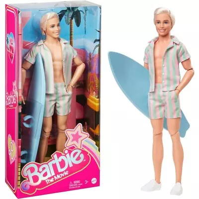 Buy Barbie Signature The Movie - Ken Pastel Striped Beach Outfit Doll • 46.64£
