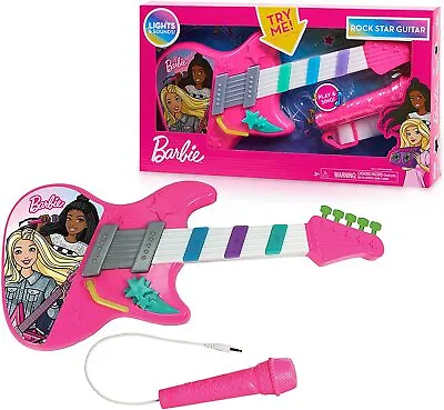 Buy Barbie Rock Star Guitar Interactive Electronic Toy Guitar With Lights & Sounds • 29.99£
