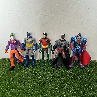 Buy Mattel 2011 2012 Dc Comics Batman Robin Joker Superman  Action Figures 4” • 9.99£