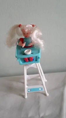 Buy Barbie's Little Sister, Kelly, In Highchair, McDonalds Happy Toy, 1998 Mattell • 3.75£