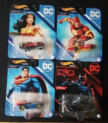 Buy Hot Wheels Dc Character Cars Superman, Batman, Flash, Wonder Woman Bundle • 29.99£