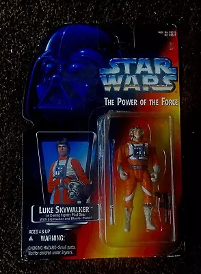 Buy Star Wars The Power Of The Force Luke Skywalker X-Wing Figure Carded Kenner 1995 • 3.99£