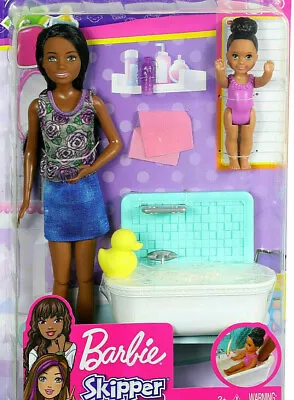Buy NRFB BARBIE AA SKIPPER Sitters Inc With Baby & Accessories FXH06 Babysitter • 29.85£