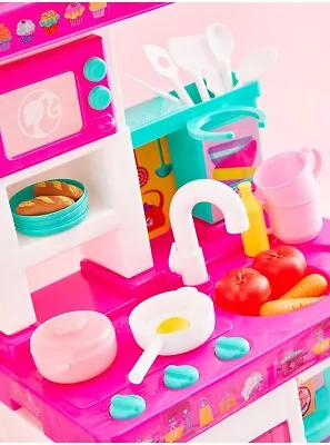Buy Barbie Kitchen With Light And Sound 40 Accessories MPN 5150 BRAND NEW • 35£