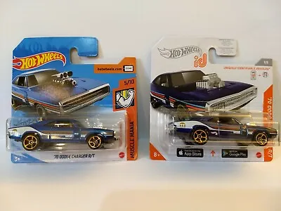 Buy 2020 Hot Wheels `70 DODGE CHARGER R/T Id Car And Regular On Short Card MOC • 44£
