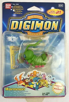 Buy Digital Digimon Monsters - WORMMON - Vintage 90's Figure (by Bandai)   *RARE* • 95.09£