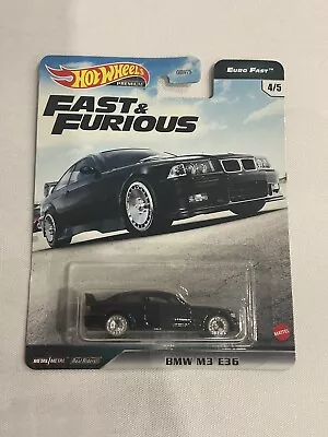 Buy BMW E36 M3 Black Fast Tuners Fast And Furious Premium Hot Wheels • 18.99£