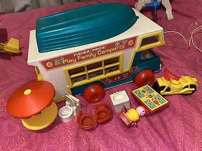 Buy FISHER PRICE Play Family Camper 1970s Few Bits Missing • 10£
