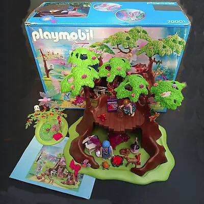Buy Playmobil Fairies 70001 Fairy Forest Tree House Pond Animals 2 Pieces Missing • 29.99£